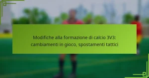 Modifiche alla formazione di calcio 3V3: cambiamenti in gioco, spostamenti tattici